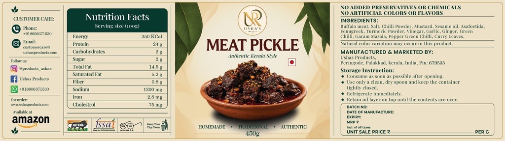 Meat Pickle pack label