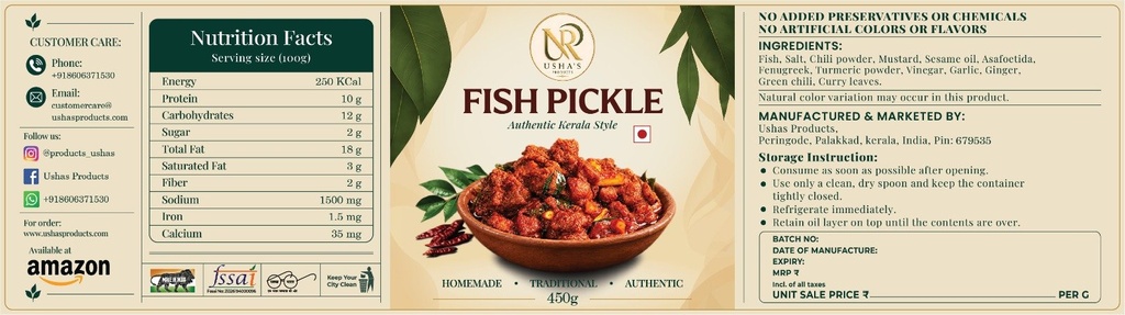 Fish Pickle pack label