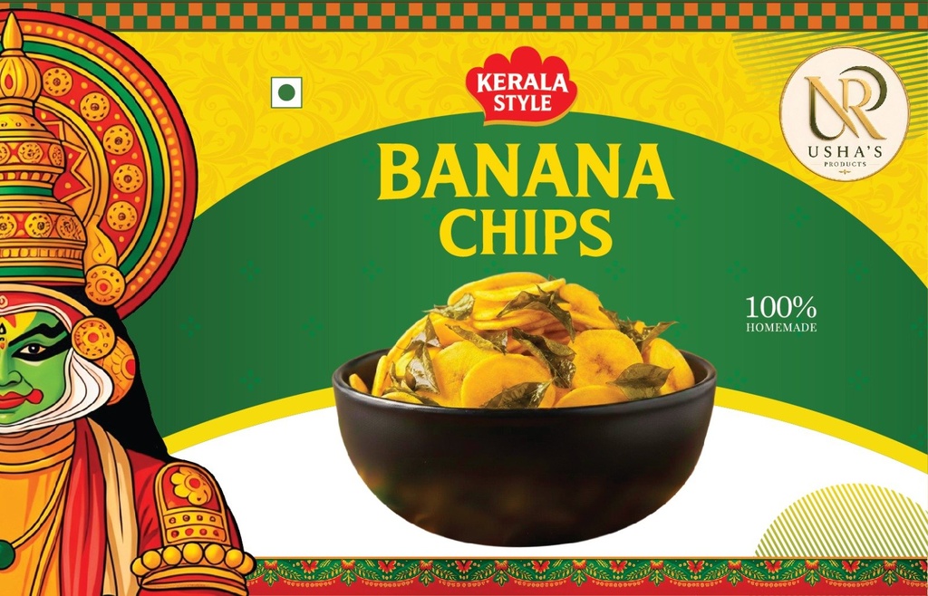 Banana Chips pack label