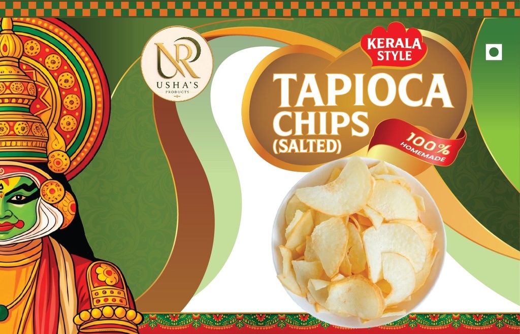 Tapioca Chips (Salted) pack label